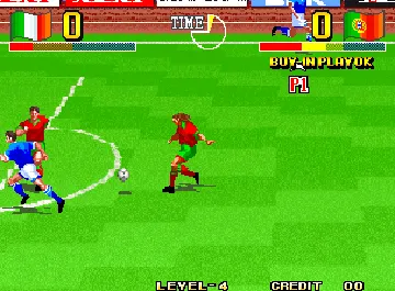 Ultimate 11 - The SNK Football Championship / Tokuten Ou - Honoo no Libero, The screen shot game playing